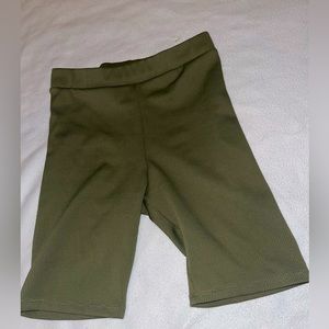 Olive green bike shorts